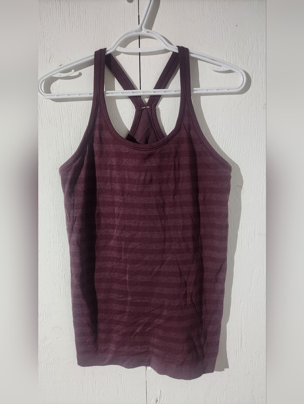 Lululemon Ebb to Street tank top in Heathered Bordeaux